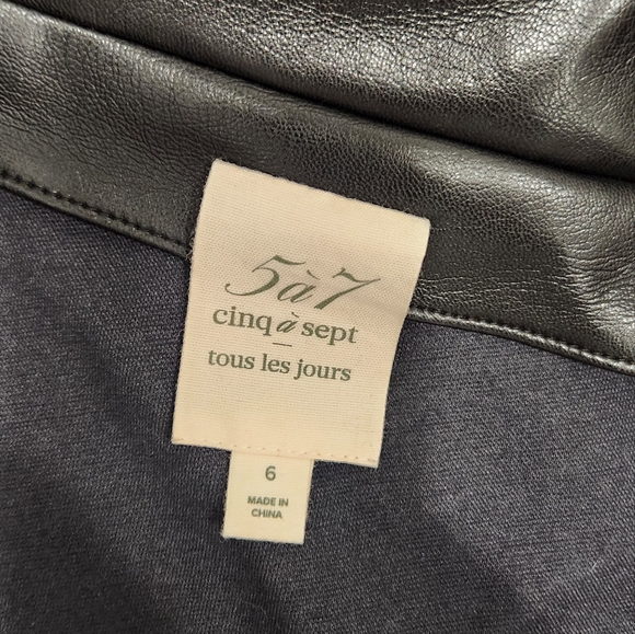 Cinq à Sept Katie Belted Faux Leather Minidress - Picture 11 of 12